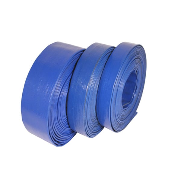 Medium duty blue layflat PVC water delivery hose up to 100M