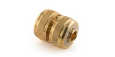 Brass hose repair connector three quarters inch