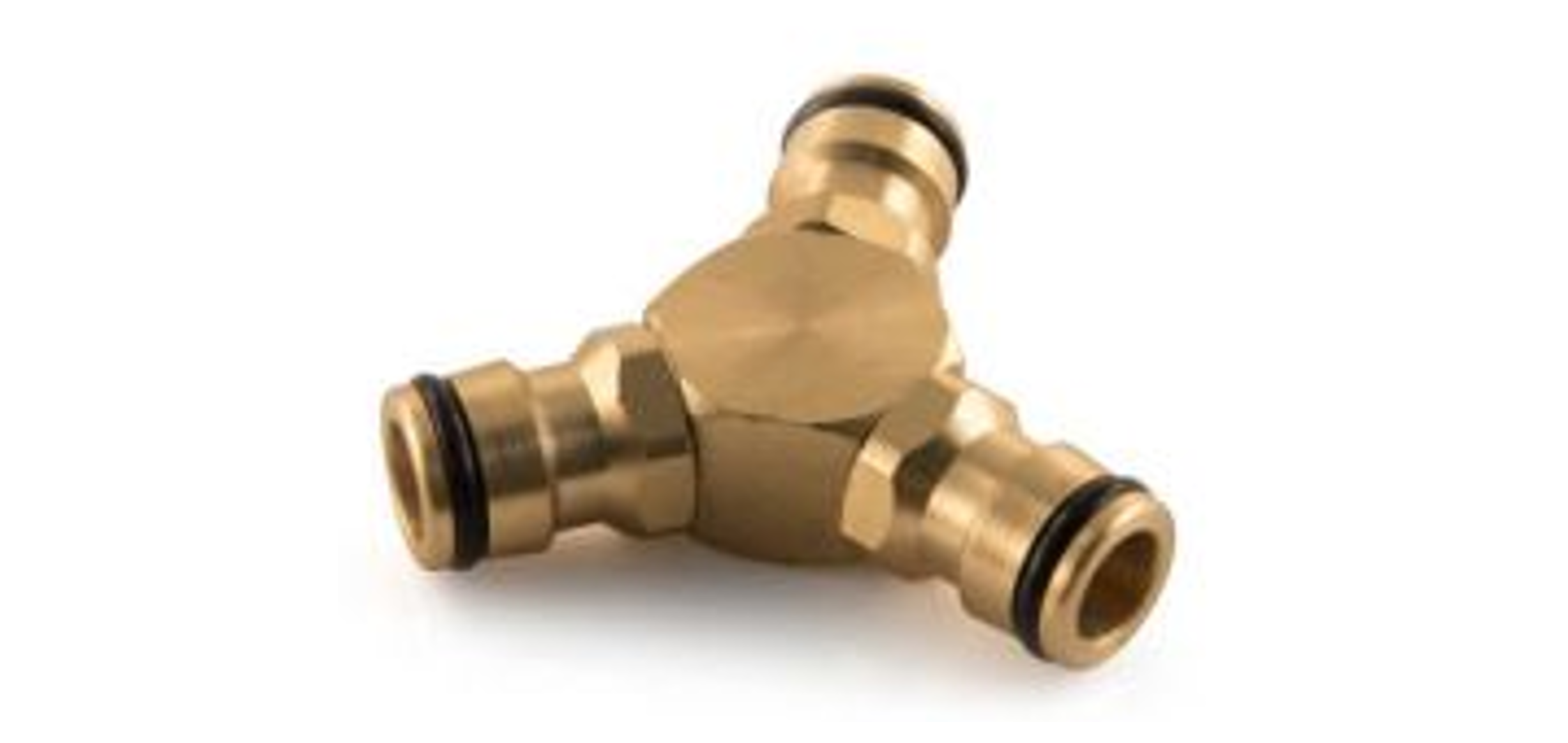 Brass 1 2 Inch Three Way Connector For Outdoor Water Hose
