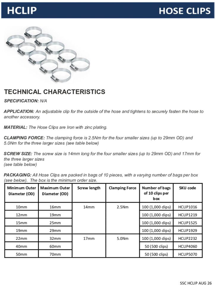 Specification Sheet