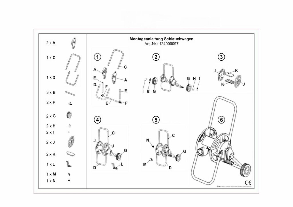 Hose Trolley assembly instruction leaflet
