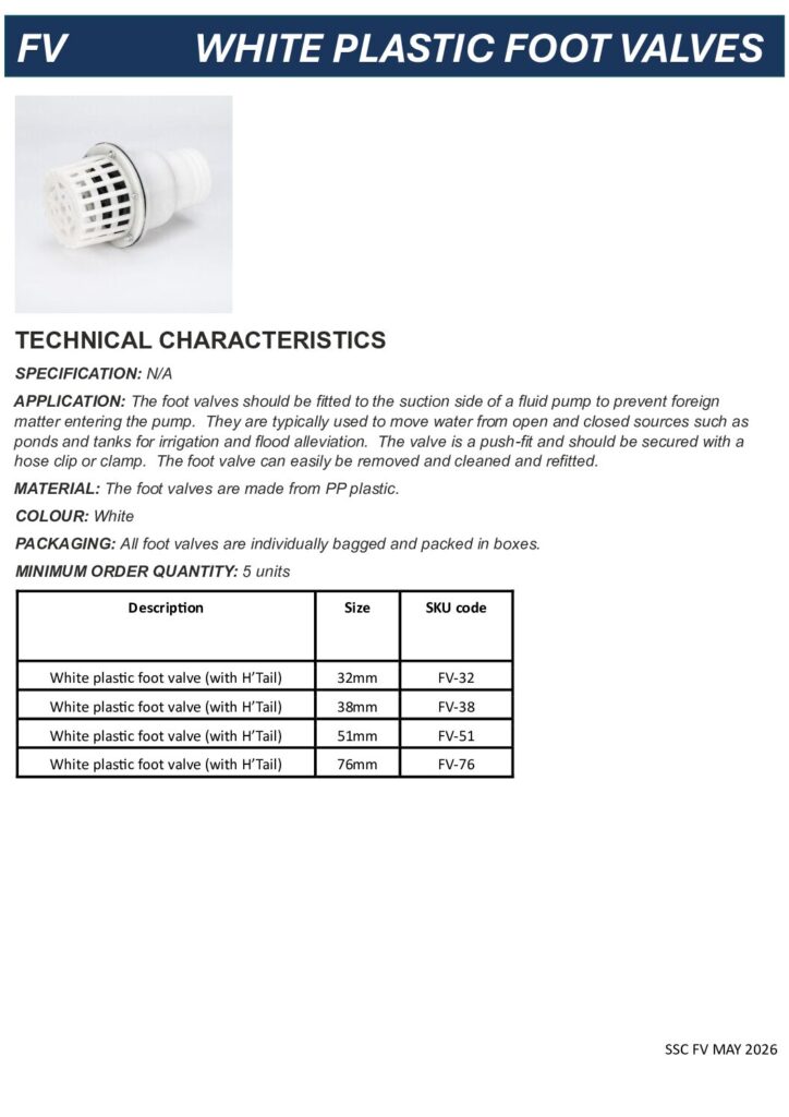 Specification Sheet